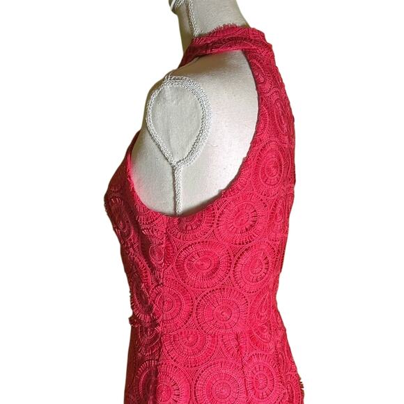 Trina Turk Liviah Elegant Sleeveless Lace Halter Mini Dress Size 6 - Picture 5 of 7